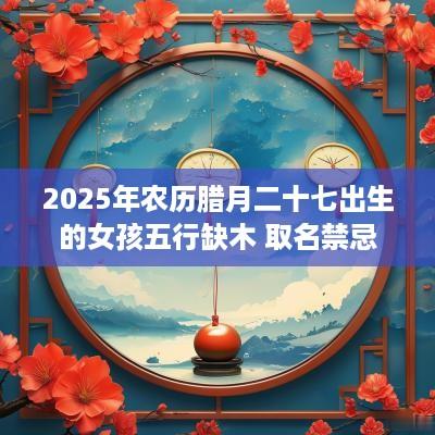 2025年农历腊月二十七出生的女孩五行缺木 取名禁忌