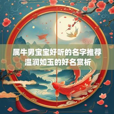 属牛男宝宝好听的名字推荐 温润如玉的好名赏析