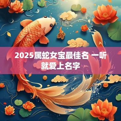 2025属蛇女宝最佳名 一听就爱上名字
