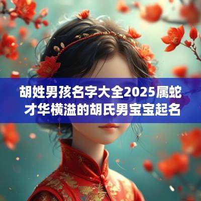 胡姓男孩名字大全2025属蛇 才华横溢的胡氏男宝宝起名