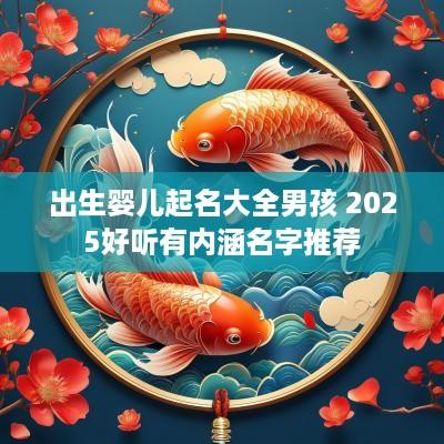 出生婴儿起名大全男孩 2025好听有内涵名字推荐