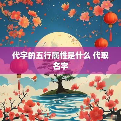 代字的五行属性是什么 代取名字