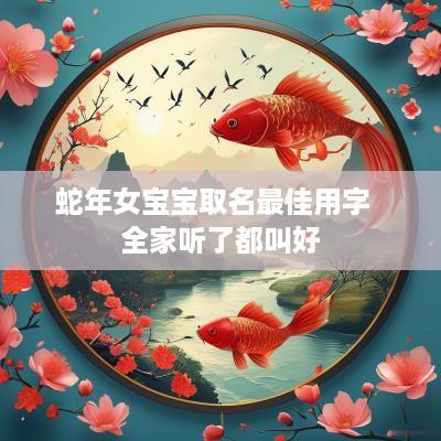 蛇年女宝宝取名最佳用字  全家听了都叫好