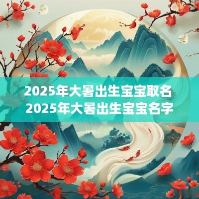 2025年大暑出生宝宝取名 2025年大暑出生宝宝名字