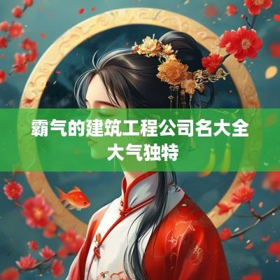 霸气的建筑工程公司名大全 大气独特