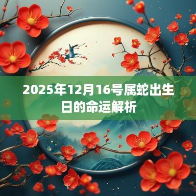 2025年12月16号属蛇出生日的命运解析
