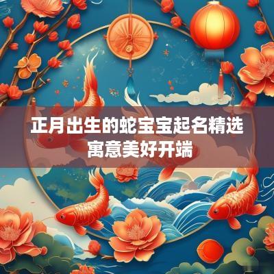 正月出生的蛇宝宝起名精选 寓意美好开端