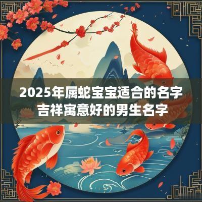 2025年属蛇宝宝适合的名字 吉祥寓意好的男生名字