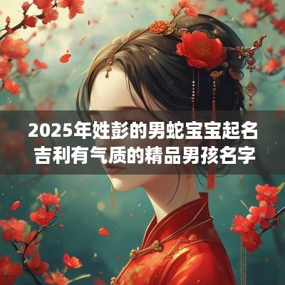2025年姓彭的男蛇宝宝起名 吉利有气质的精品男孩名字