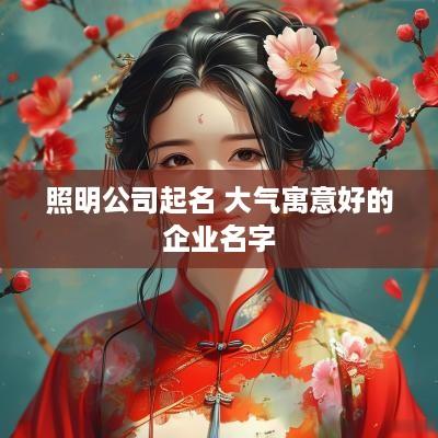 照明公司起名 大气寓意好的企业名字