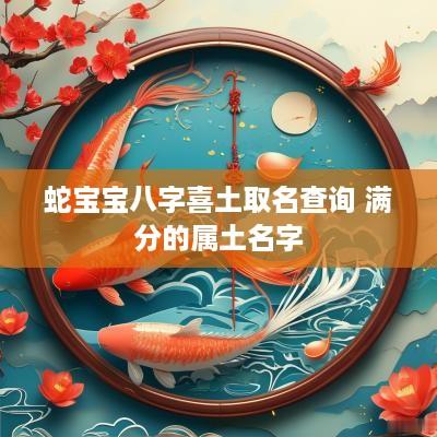 蛇宝宝八字喜土取名查询 满分的属土名字