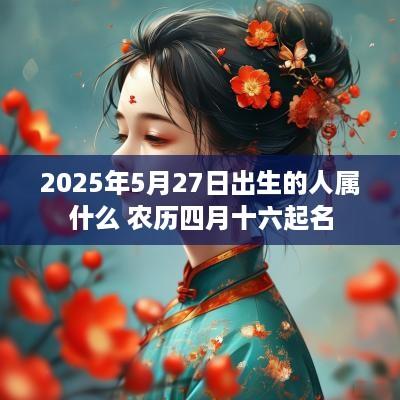 2025年5月27日出生的人属什么 农历四月十六起名