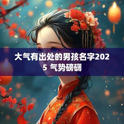 大气有出处的男孩名字2025 气势磅礴