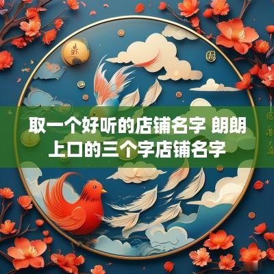 取一个好听的店铺名字 朗朗上口的三个字店铺名字