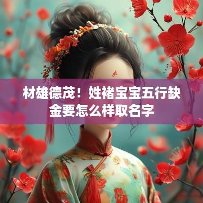 材雄德茂！姓褚宝宝五行缺金要怎么样取名字