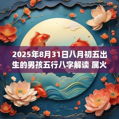 2025年8月31日八月初五出生的男孩五行八字解读 属火的名字 2025年8月31日八月初五出生的男孩五行八字解读 属火的名字