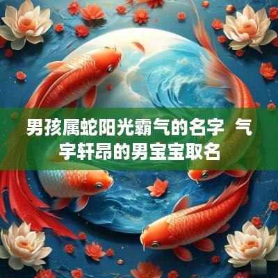 男孩属蛇阳光霸气的名字  气宇轩昂的男宝宝取名