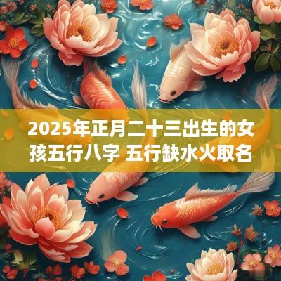 2025年正月二十三出生的女孩五行八字 五行缺水火取名测试打分