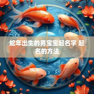 蛇年出生的男宝宝起名字 起名的方法