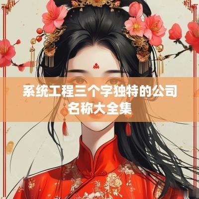 系统工程三个字独特的公司名称大全集