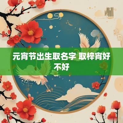 元宵节出生取名字 取梓宵好不好