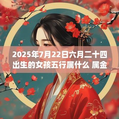 2025年7月22日六月二十四出生的女孩五行属什么 属金取名建议