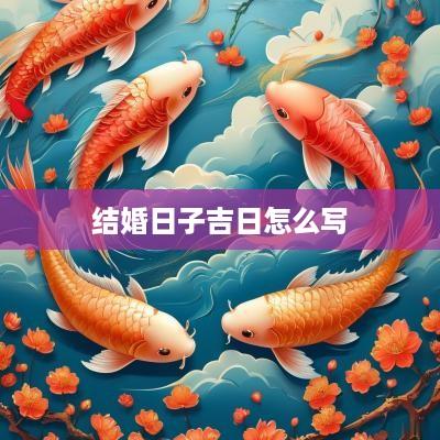 结婚日子吉日怎么写