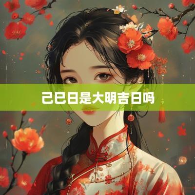 己巳日是大明吉日吗