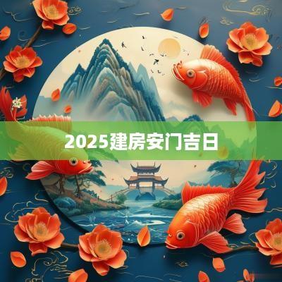 2025建房安门吉日