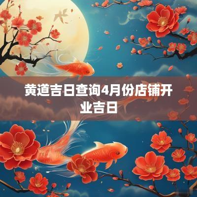 黄道吉日查询4月份店铺开业吉日