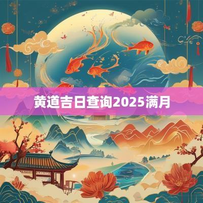 黄道吉日查询2025满月