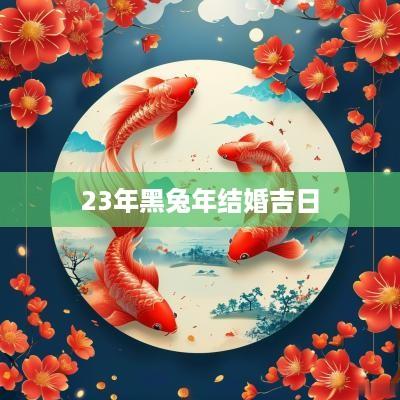 23年黑蛇年结婚吉日