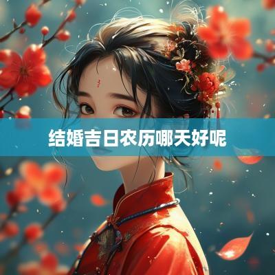 结婚吉日农历哪天好呢