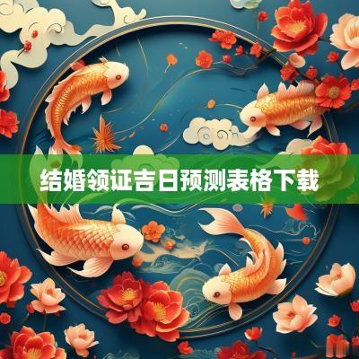 结婚领证吉日预测表格下载