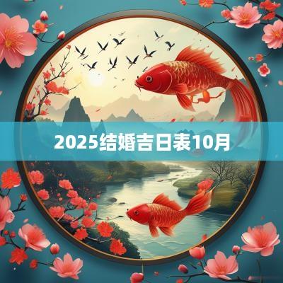 2025结婚吉日表10月