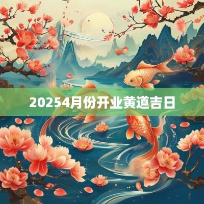 20254月份开业黄道吉日