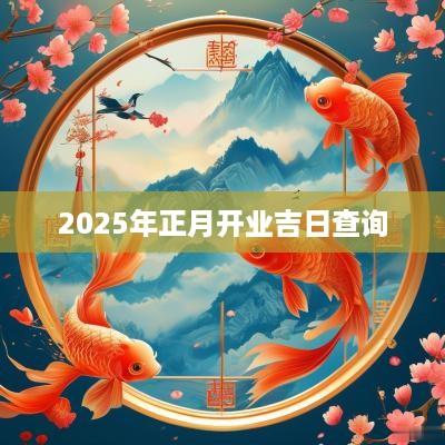 2025年正月开业吉日查询