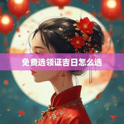 免费选领证吉日怎么选