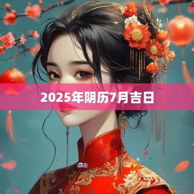 2025年阴历7月吉日
