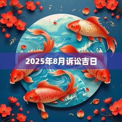 2025年8月诉讼吉日