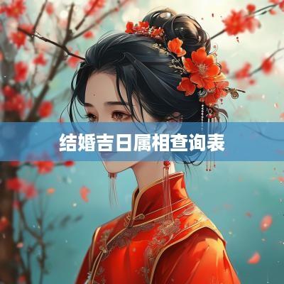 结婚吉日属相查询表
