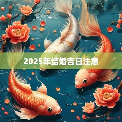 2025年结婚吉日注意