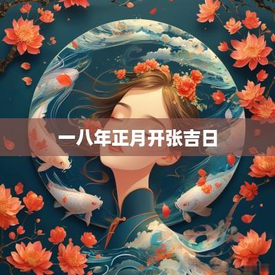 一八年正月开张吉日