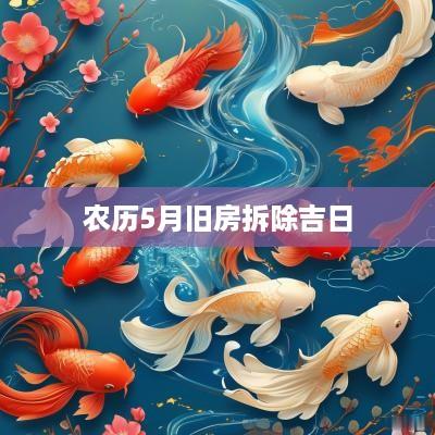 农历5月旧房拆除吉日