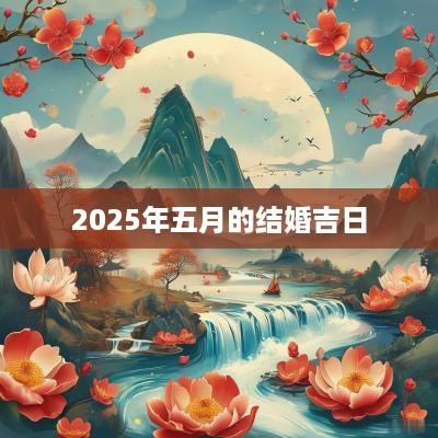 2025年五月的结婚吉日
