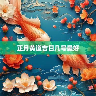 正月黄道吉日几号最好