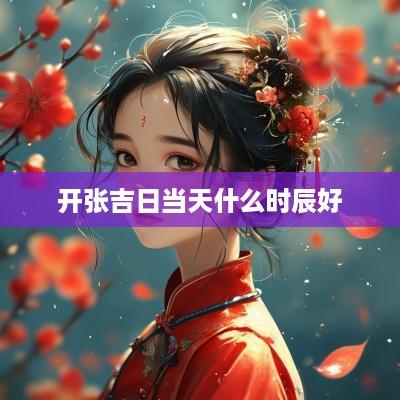 开张吉日当天什么时辰好