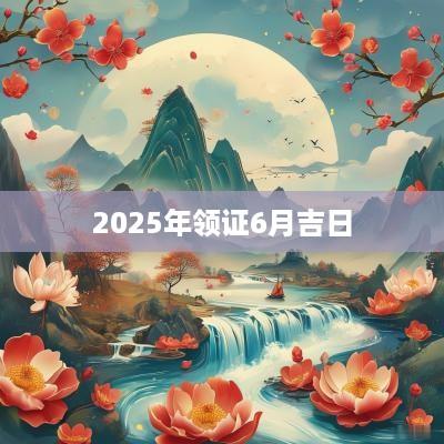 2025年领证6月吉日