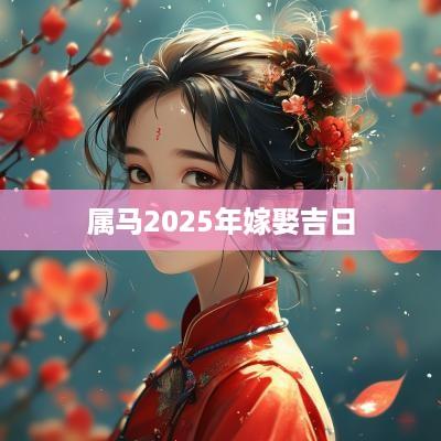 属马2025年嫁娶吉日