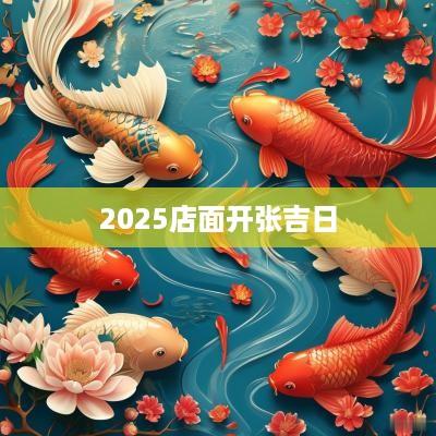 2025店面开张吉日